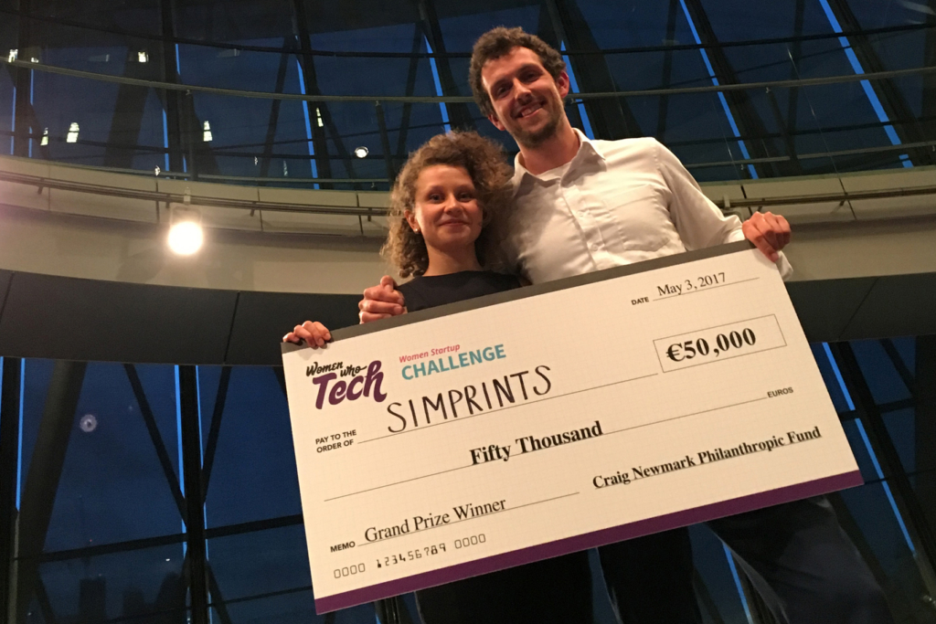 Simprints Wins Women Startup Challenge Europe 2017